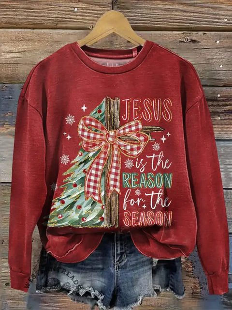 Merry Christmas Print Casual Sweatshirt