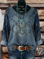 Vintage Art Casual Denim Top