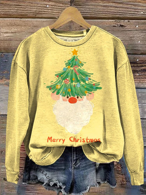 Retro Christmas Casual Cotton Sweatshirt