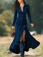 Button-down Zipper Dress