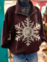 Vintage Art Print Casual Long Sleeve Zip Sweatshirt