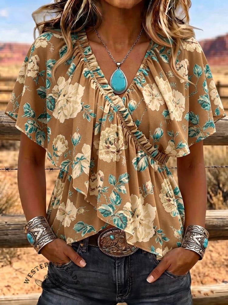 Vintage Art Comfortable Summer Fabrics Casual Shirt