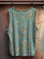 Women's Vintage Print Casual Tank Top