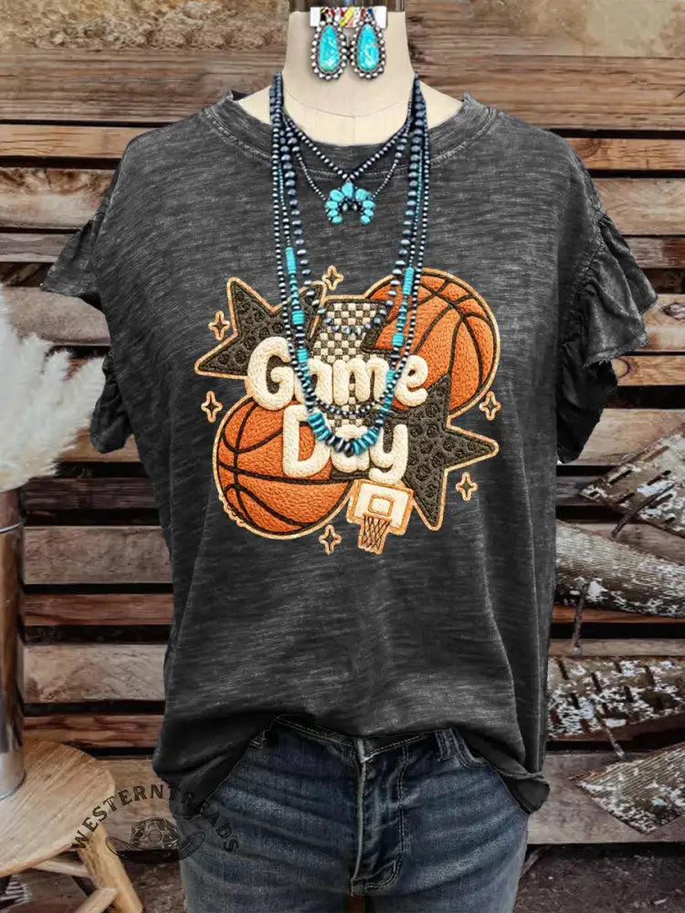 Vintage Elegant Soft Western Cotton T-shirt Top