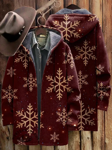 Retro Snow Unisex Plush Thick Long-Sleeved Cardigan Coat