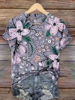 Vintage Flower Art Print T-shirt