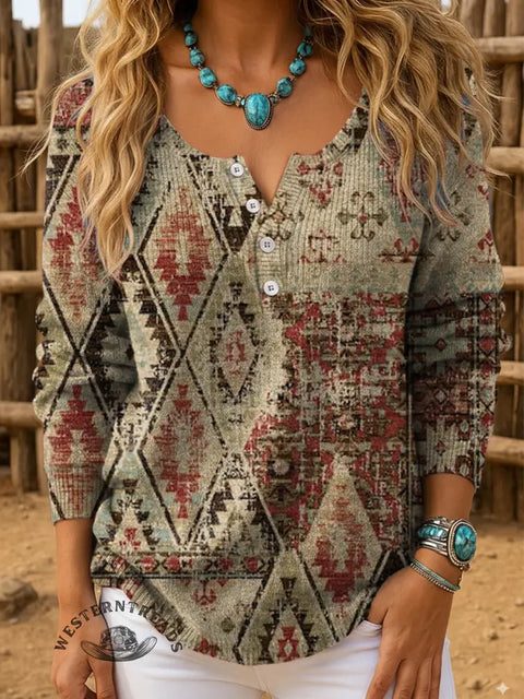 Retro Plaid Print Buttoned Cardigan Sweater