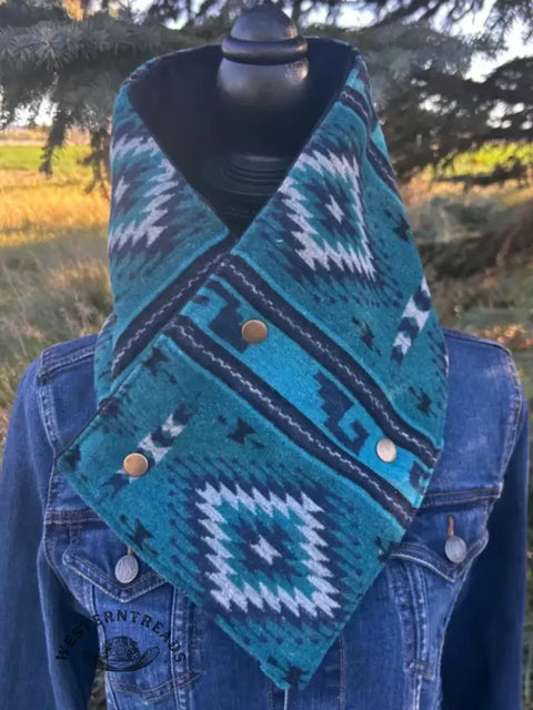 Western Cowboy Aztec Warm Neck Hood Scarf