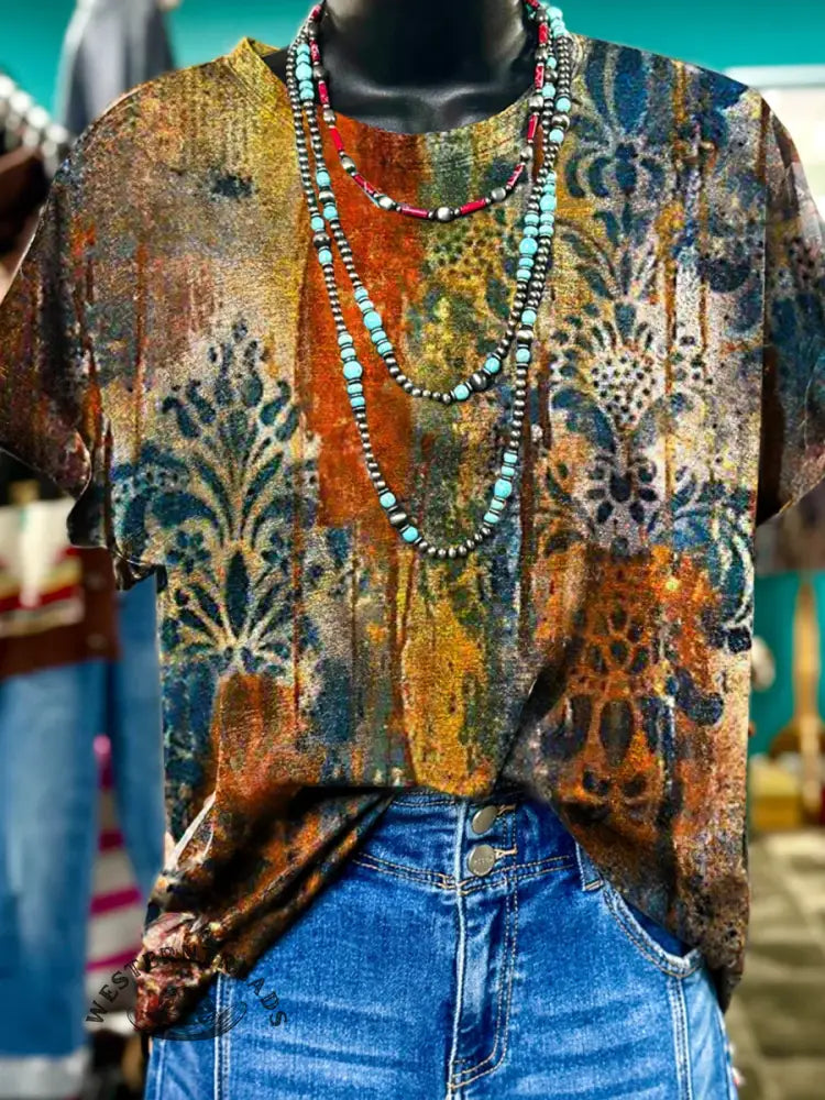 Retro Texture Art Print T-shirt