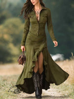 Button-down Zipper Dress