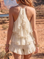 Women's Solid Color Chiffon Suit