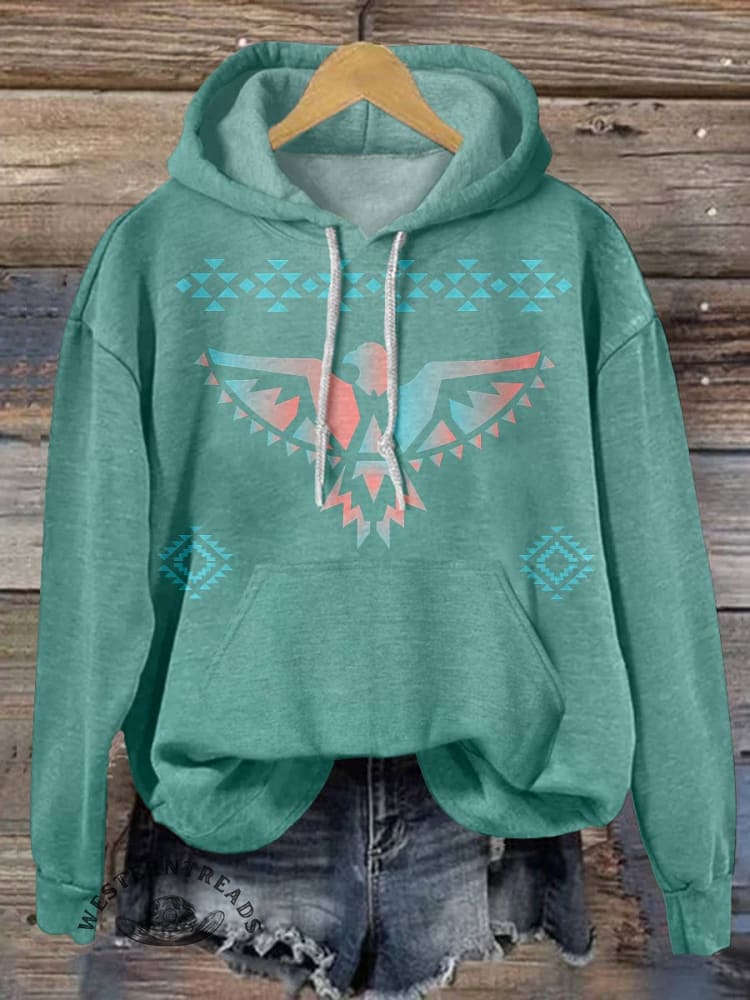 Aztec Print Casual Hoodie Sweatshirt