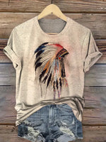 Vintage Tribal Feather Headdress T-shirt