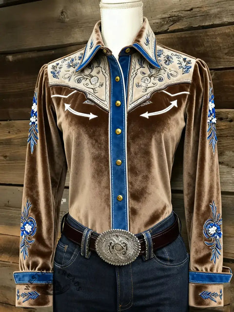 Western Art Velvet Casual Shirt