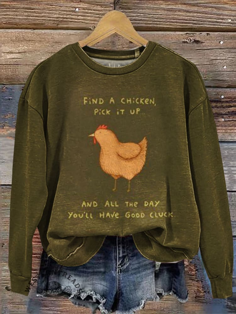 Retro Funny Animals Casual Cotton Sweatshirt