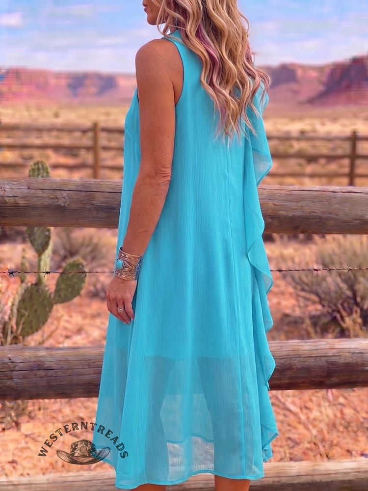 Vintage Art Comfortable Summer Fabrics Dress