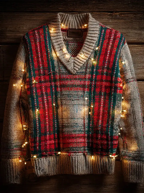 Women's Christmas Art Print Casual Sweater