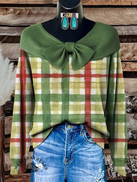 Retro Art Pattern Print Buttoned Cardigan Sweater