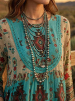 Vintage Floral Print Casual Suit