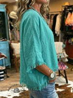 Women's Patchwork Casual Crew Neck Top