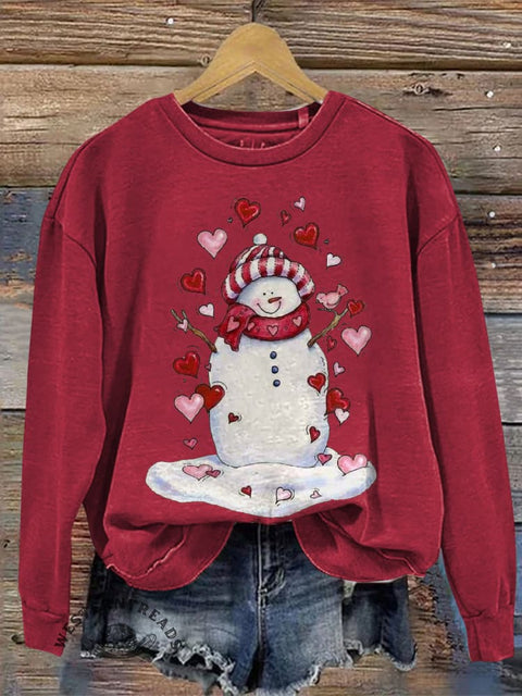 Retro Christmas Casual Cotton Sweatshirt