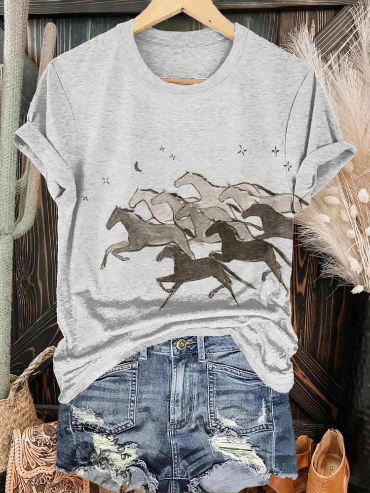 Horse Art Print T-shirt