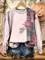 Vintage Flower Art Print Sweatshirt