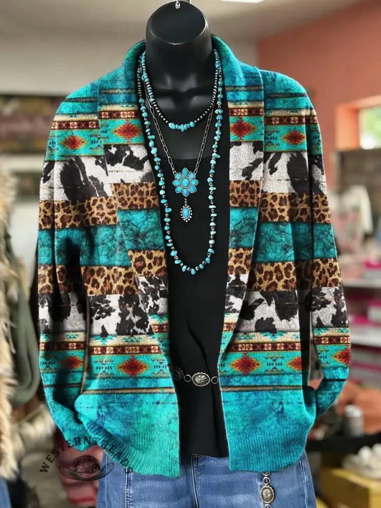 Women's Vintage Print Casual Sweater