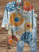 Vintage Elegant Soft Western Valentine's Day Cotton T-shirt Top