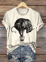 Vintage Cow Art Print T-shirt