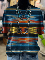 Retro Aztec Print T-shirt