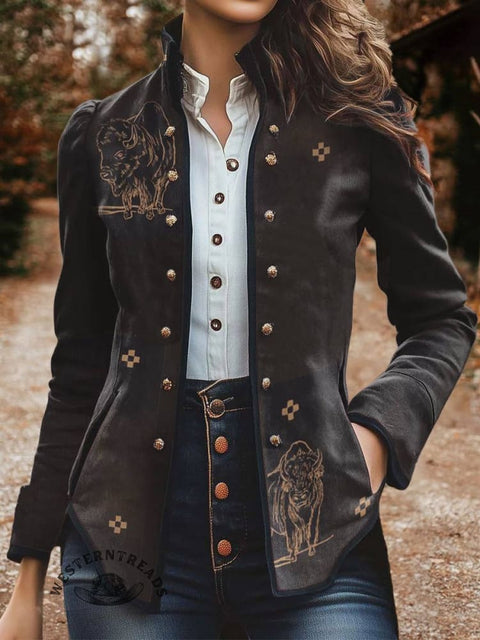 Women's West Print Casual Jacket