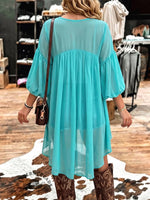 High-low Chiffon Blouse • Lantern Sleeve Boho Blouse