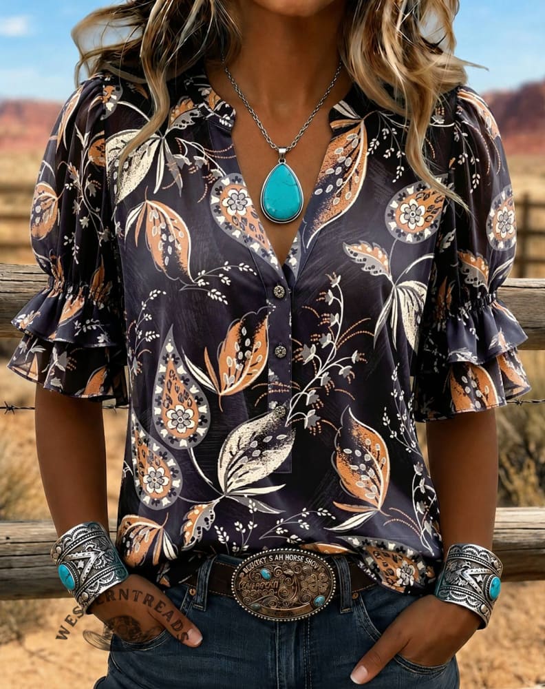 Floral Print Comfortable Summer Fabrics Casual Shirt