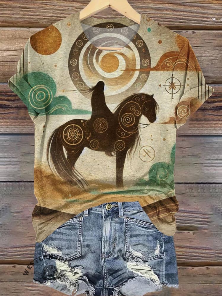 Horse Art Print T-shirt