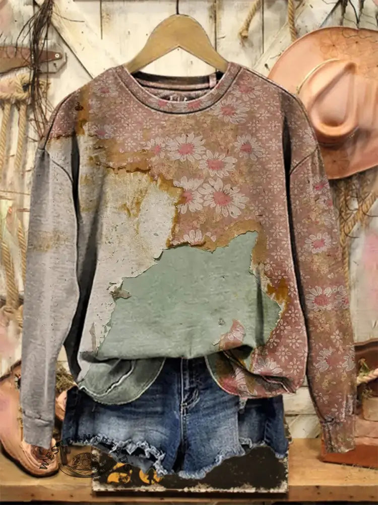 Vintage Art Print Sweatshirt