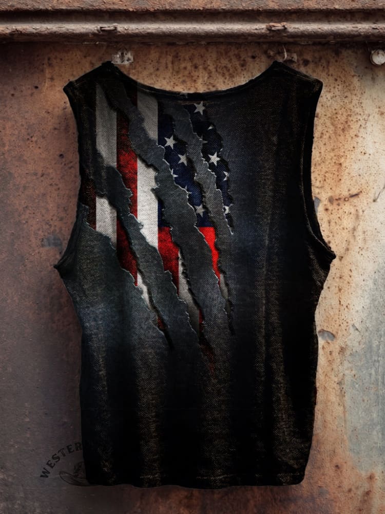 Women's Vintage Independence Day Print Casual Tank Top