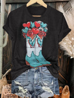 West Valentine's Day Print T-shirt
