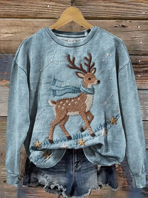 Winter Elk Optimized Casual Sweatshirt