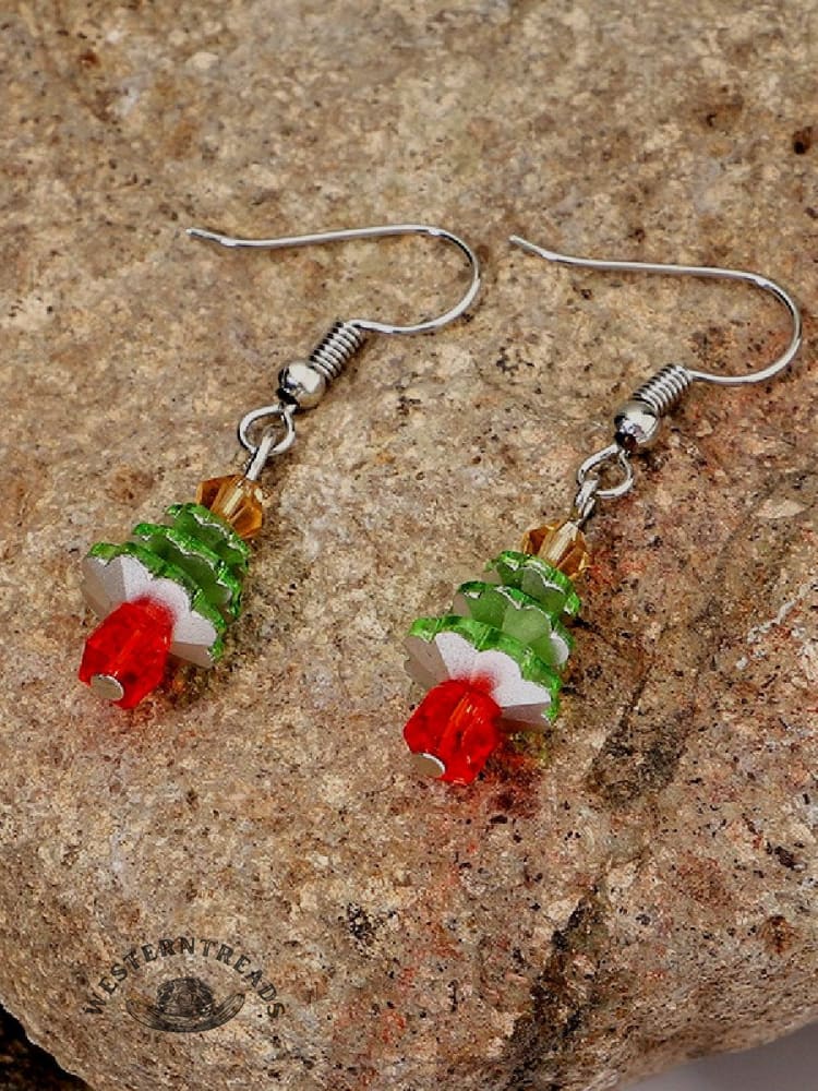 Vintage Christmas Tree Earrings