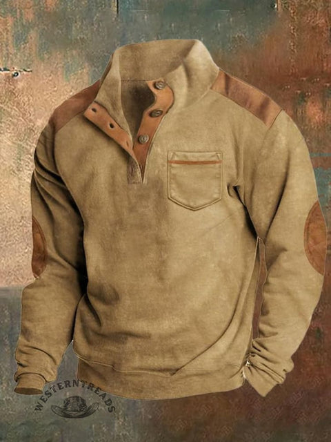 Stand Collar Men's Casual Hoodie
