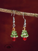 Vintage Christmas Tree Earrings